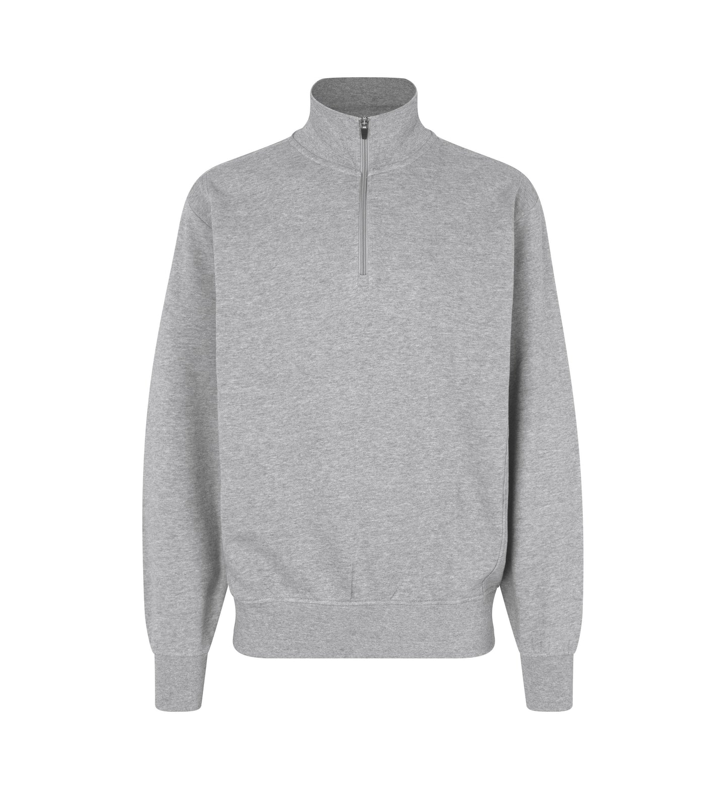 Sweatshirt | zip - Grå melange