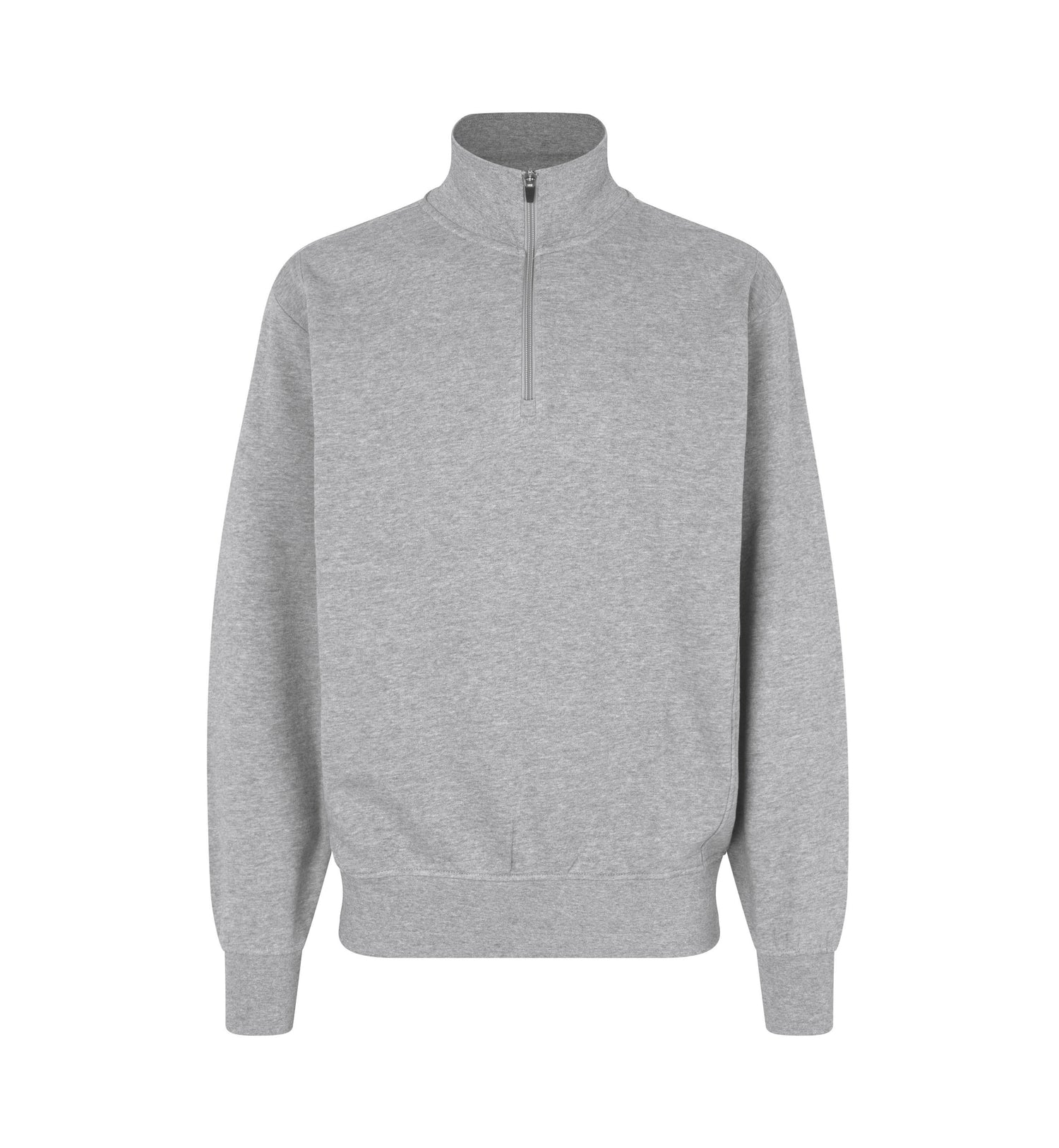 Sweatshirt | zip - Grå melange