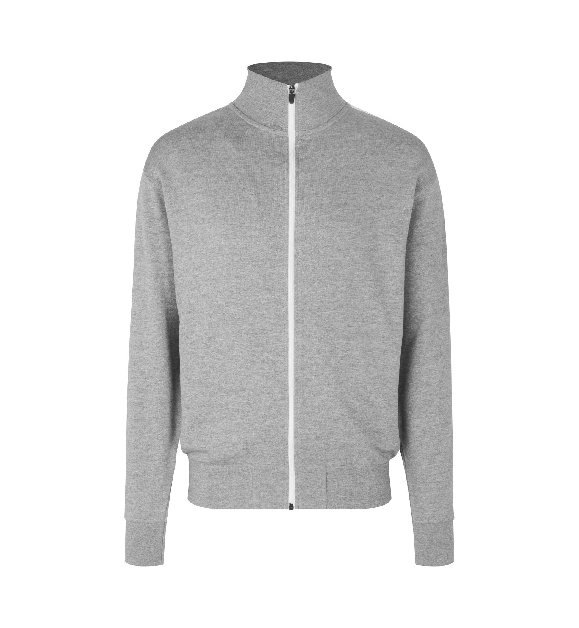 Sweat cardigan | kontrast - Grå melange